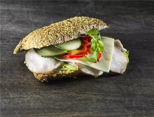 Husets sandwich (rustikt landbrød)